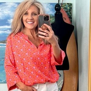Escapada,STAR FISH! Resort Wear,Fun,Tunic, ADORABLE!!! Excellent Condition, L